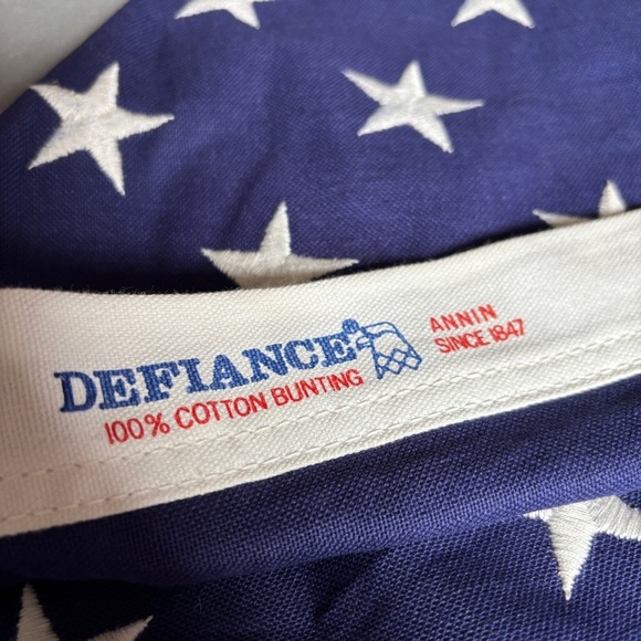 Defiance - 🇺🇸 USA American Flag Cotton Bunting 58" x 33" - Picture 3 of 8